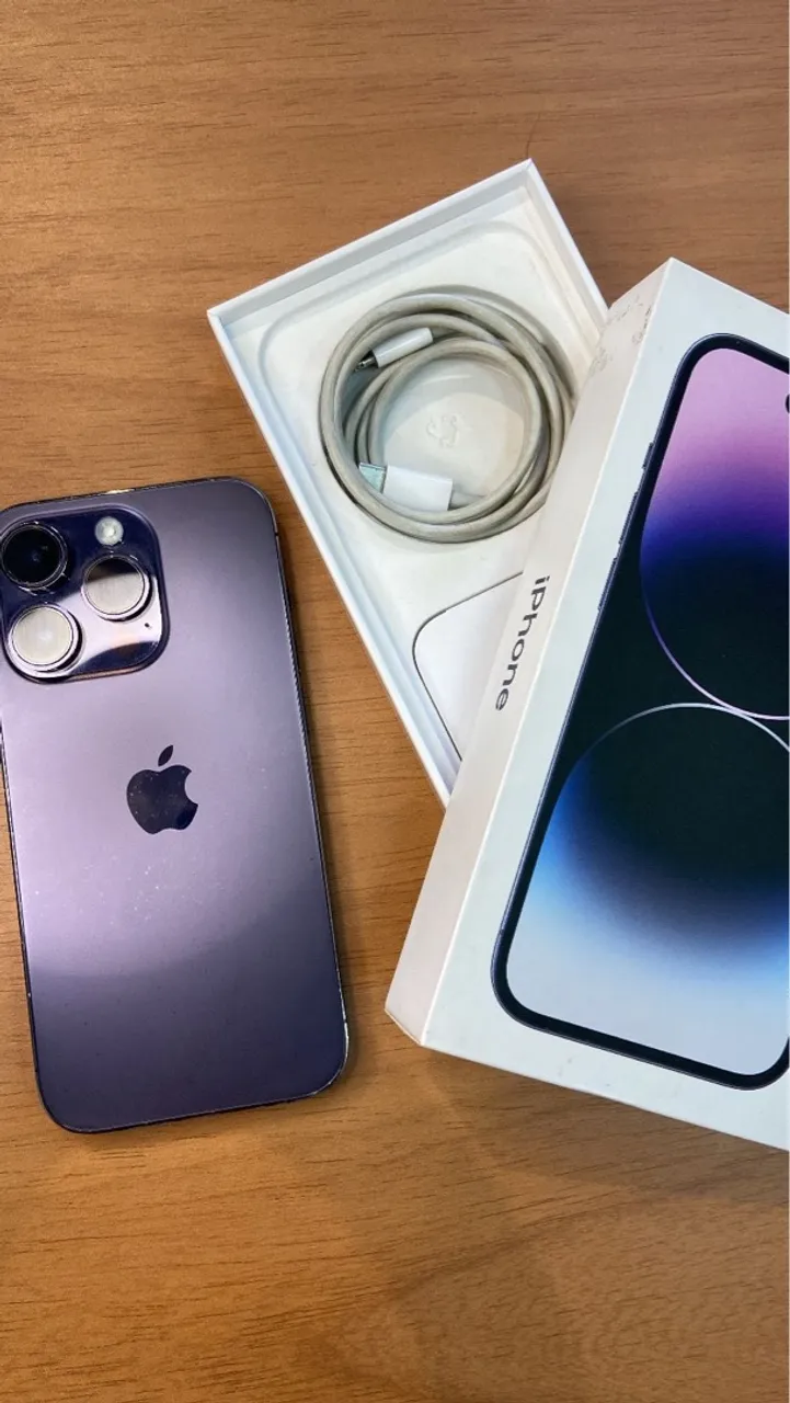 IPHONE 14 PRO - 128GB ROXO SEMI NOVO 