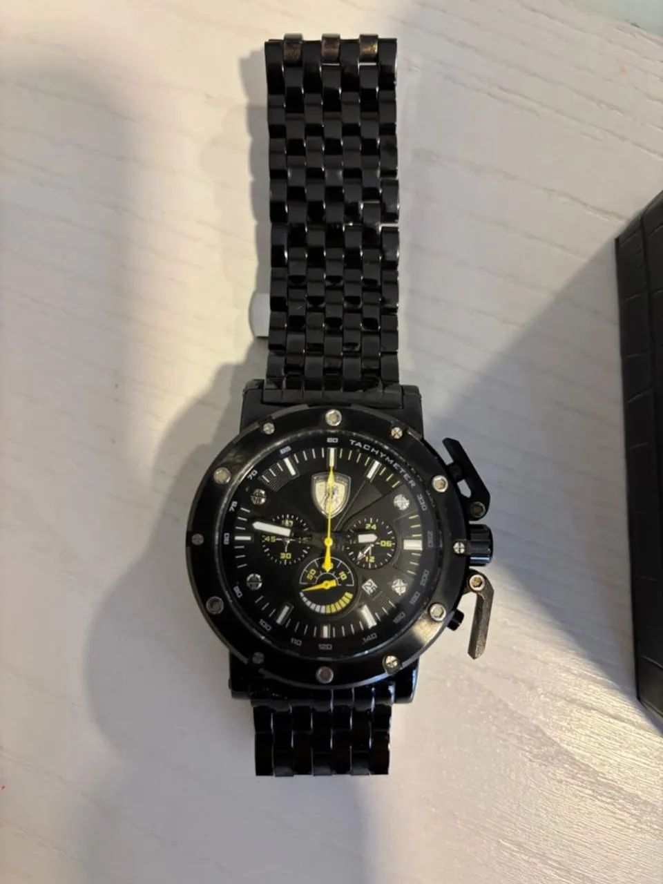 Relógio Lamborghini Masculino Cronógrafo Preto - Foto 2