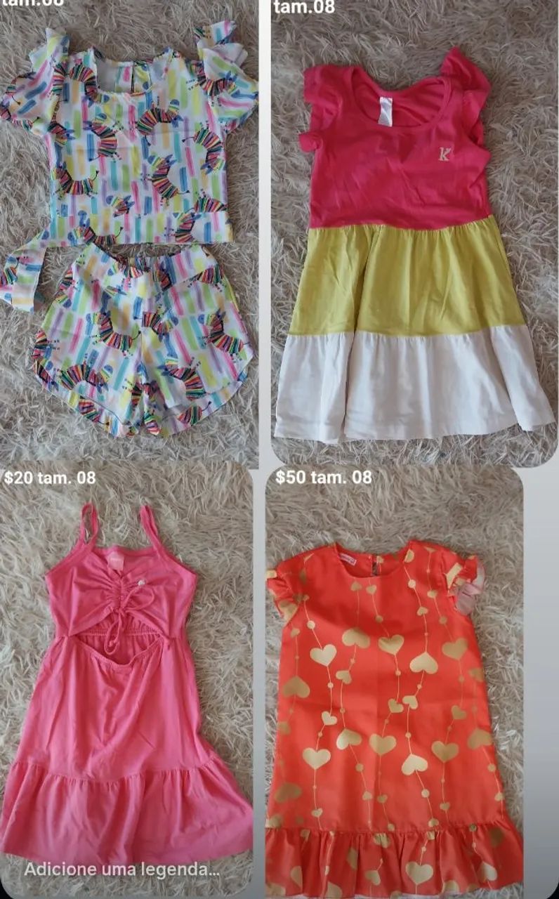 Lote roupa infantil feminina tam. 08