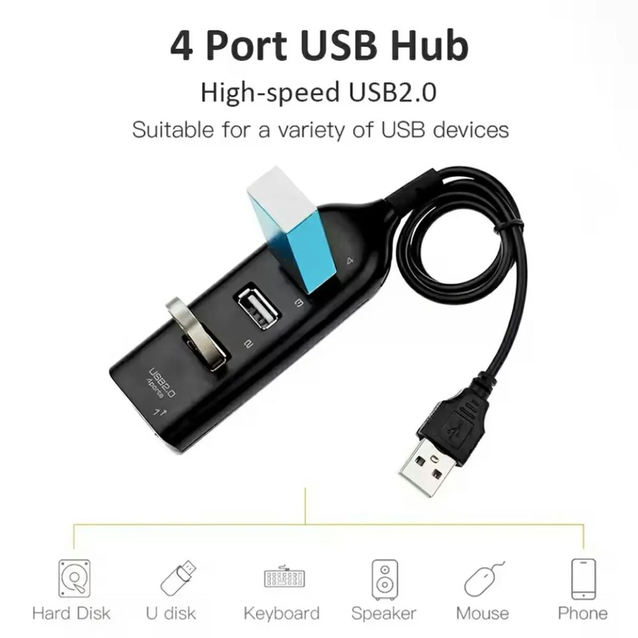Hub USB 2.0 4 Portas - Novo - Foto 4