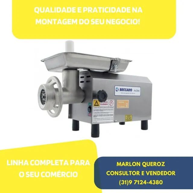 Moedor de Carne Boca 08 Inox Beccaro