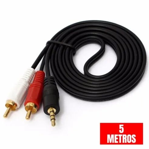 CABO DE ÁUDIO P2X2RCA 5M EXBOM CBX-A2RCA50 - WZetta