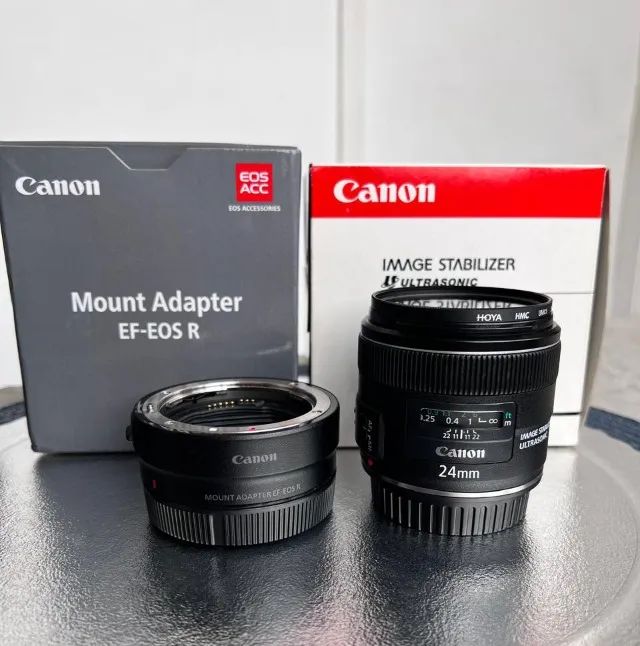 kit: Adaptador Canon Ef/ef-s Para Canon Sistema R + Lente Grande Angular Canon Ef 24mm F/2 - Foto 2
