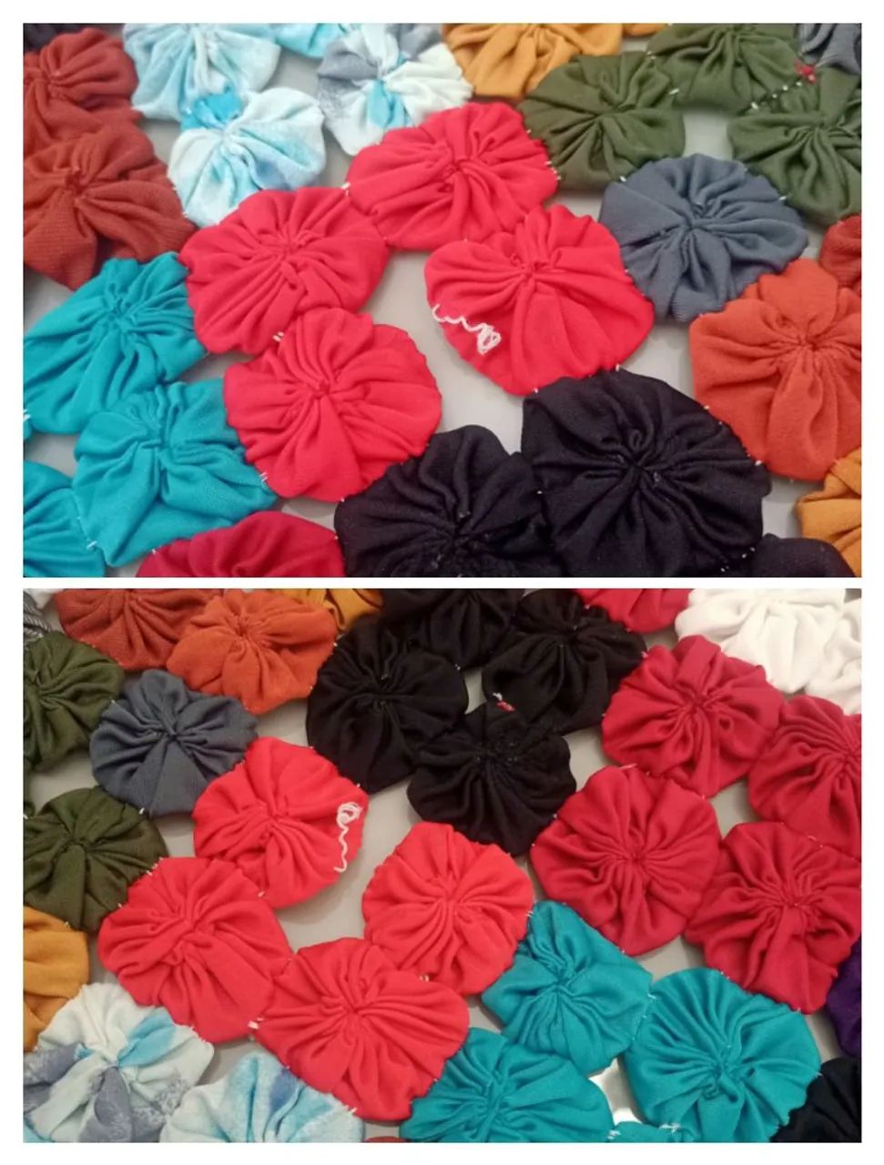 Colcha Casal Artesanato Feita de Fuxico - Foto 6