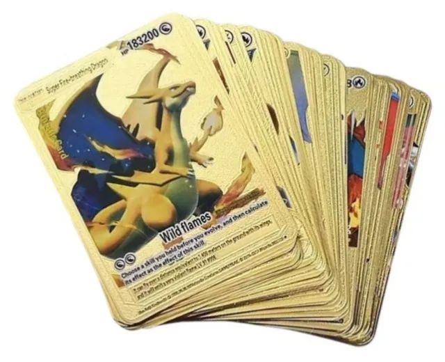 KIT 27 CARTAS AVULSAS DE POKÉMON PADRÃO GOLD EM INGLÊS - Foto 2