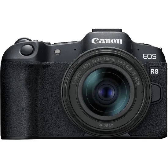 Câmera Digital Canon EOS R8 24.2MP 3.0" Lente RF 24-50MM IS STM - Nova
