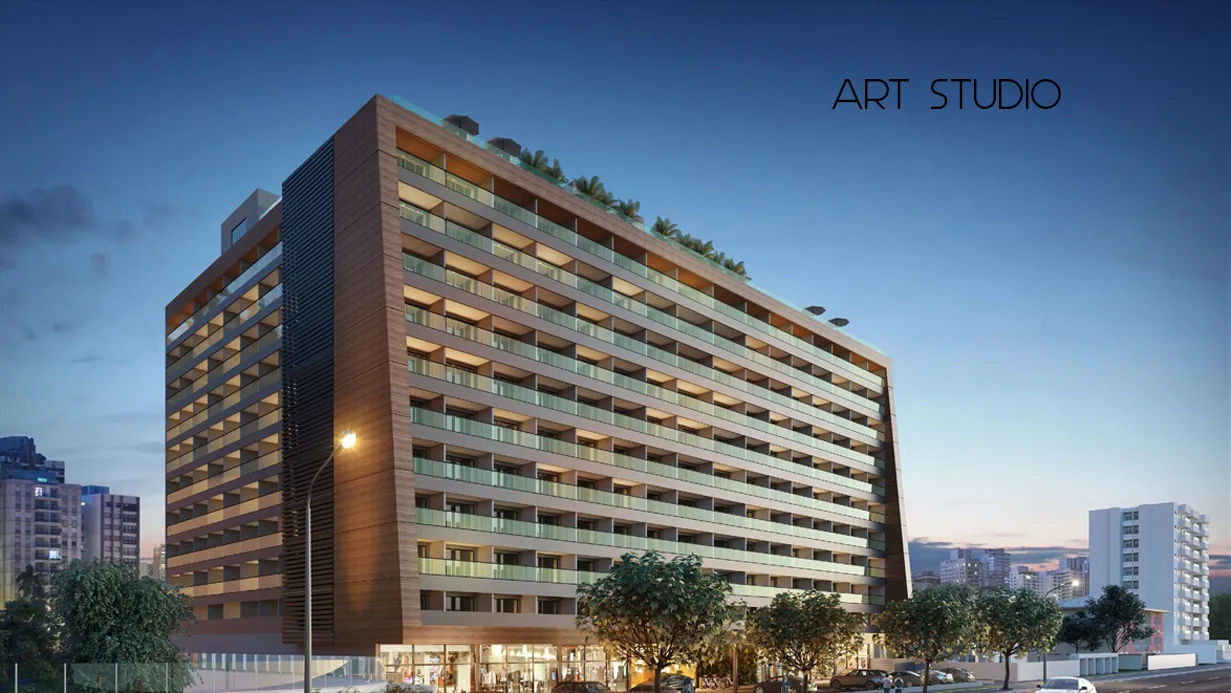 APARTAMENTO 01 QUARTO 35,81M² DECORADO E MOBILIADO - FRENTE PARA O MAR