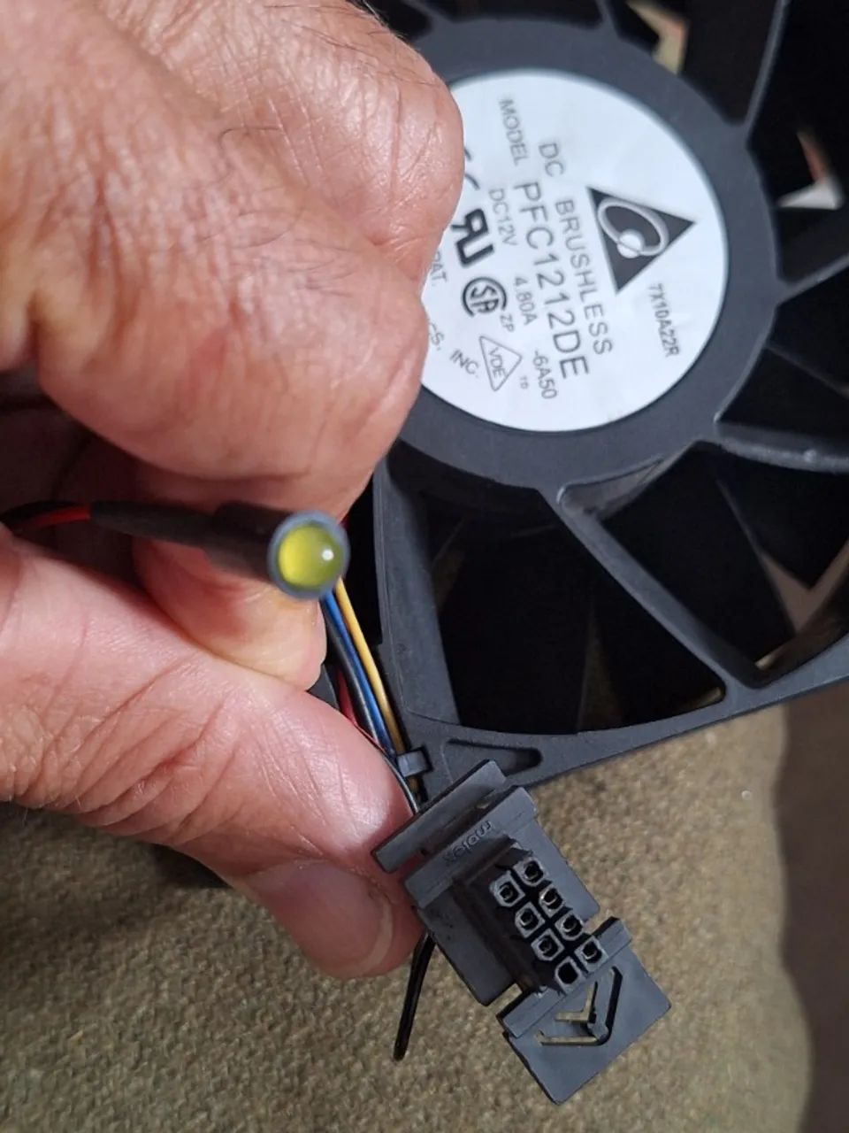 Cooler original da Delta Electronics, modelo PFC1212DE - Foto 3