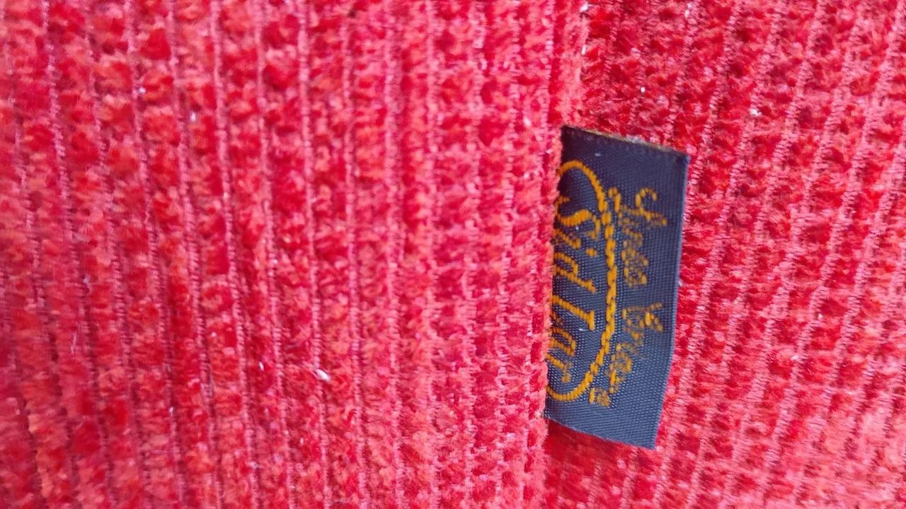 Sofá 3 Lugares Sidlar Vermelho <br> - Foto 3