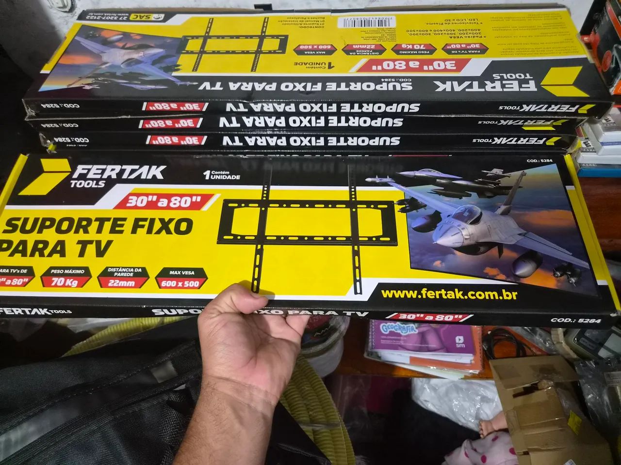 Kit com 6 Suporte fixo para TV 