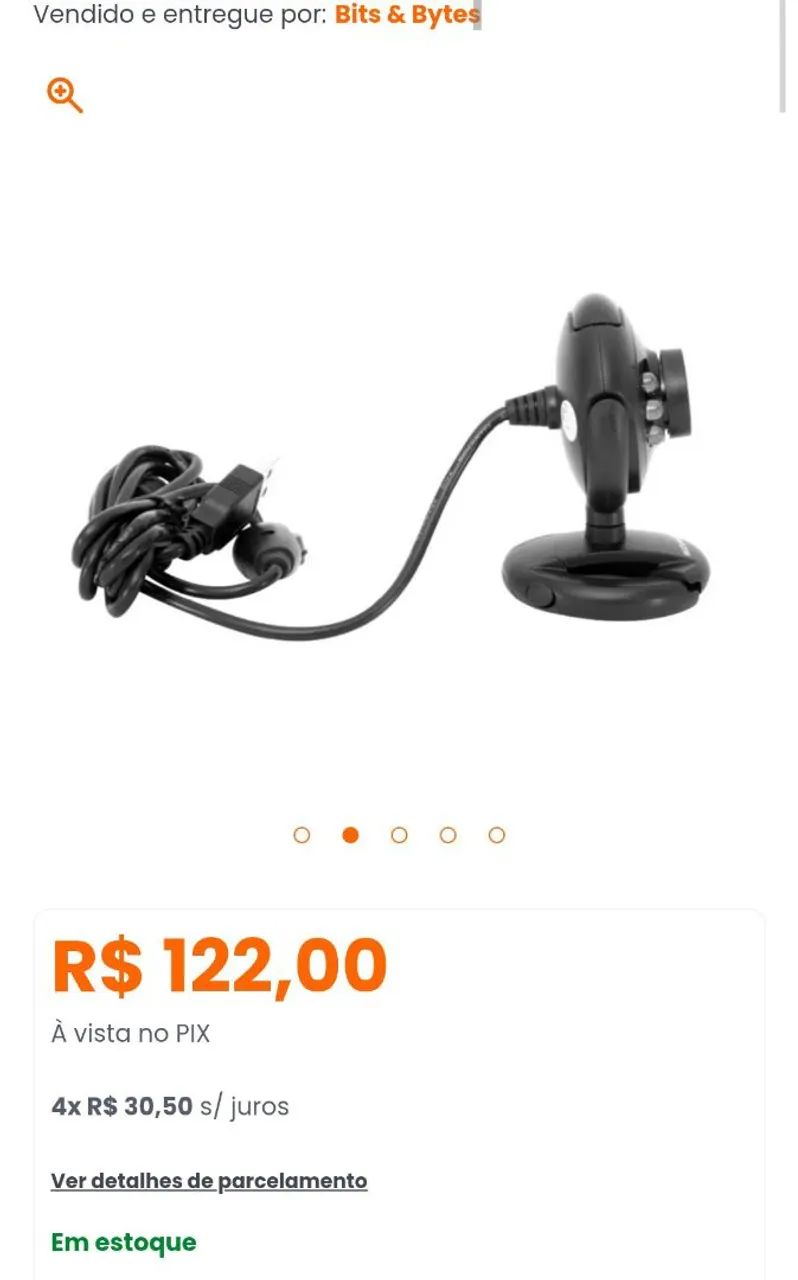 Webcam 480p USB WC045 Preta Multilaser plug & play<br>Com tecnologia de conexão Plug e Play, - Foto 2