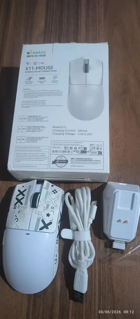 ATTACK SHARK X11 Mouse Gamer Wireless com Dock de Carregamento - Foto 3