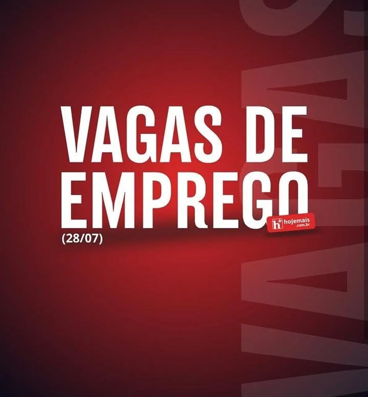 Vaga de emprego atendente
