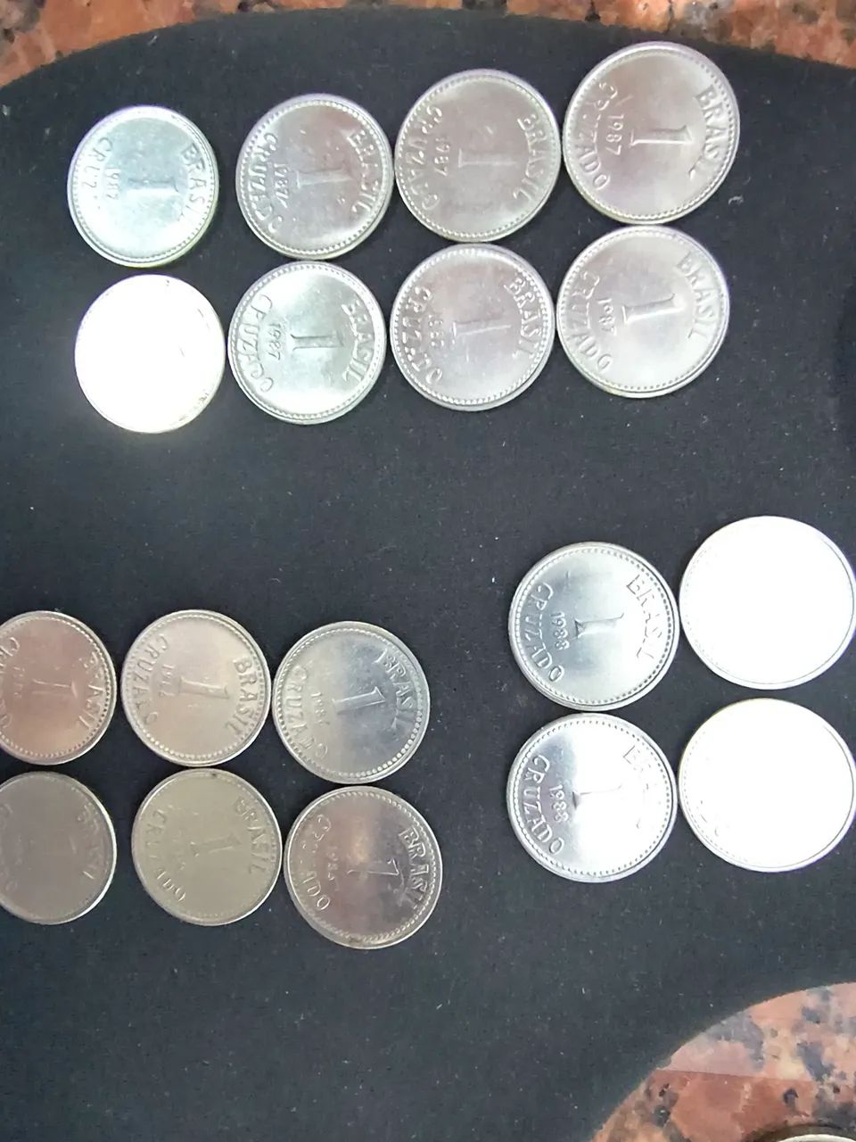 Lote moedas de 1 cruzado 1986,87 e 88