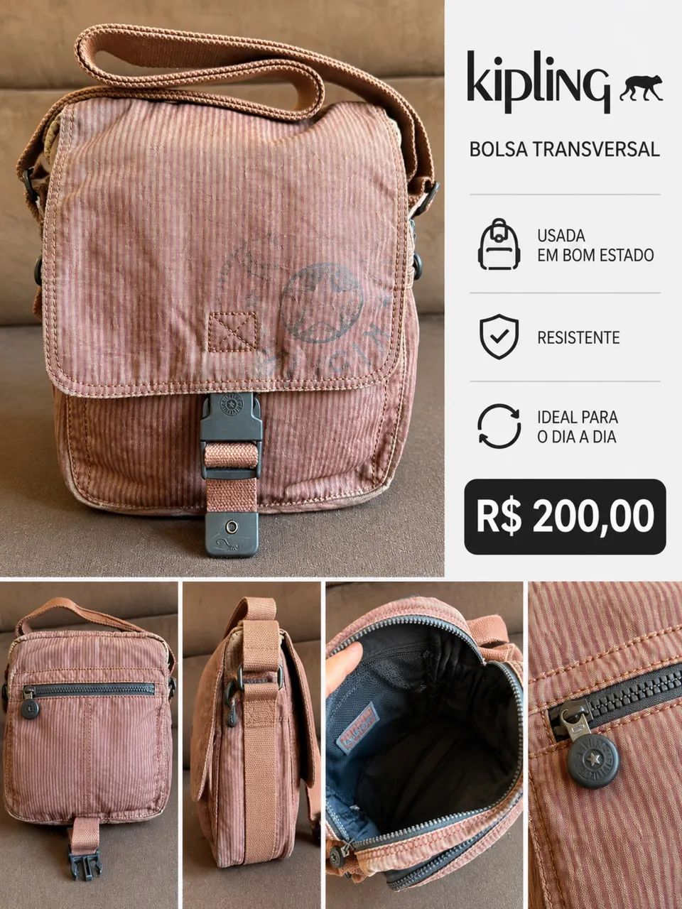Bolsa transversal Kipling