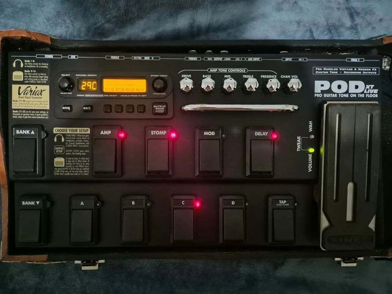 Line 6 POD XT Live com hard case - Instrumentos musicais - Setor