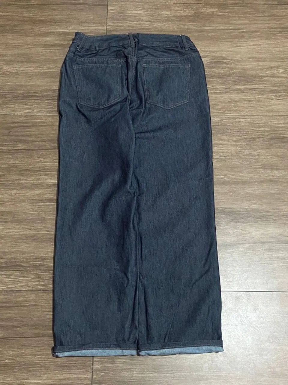calça jeans baggy raw denim - Foto 3