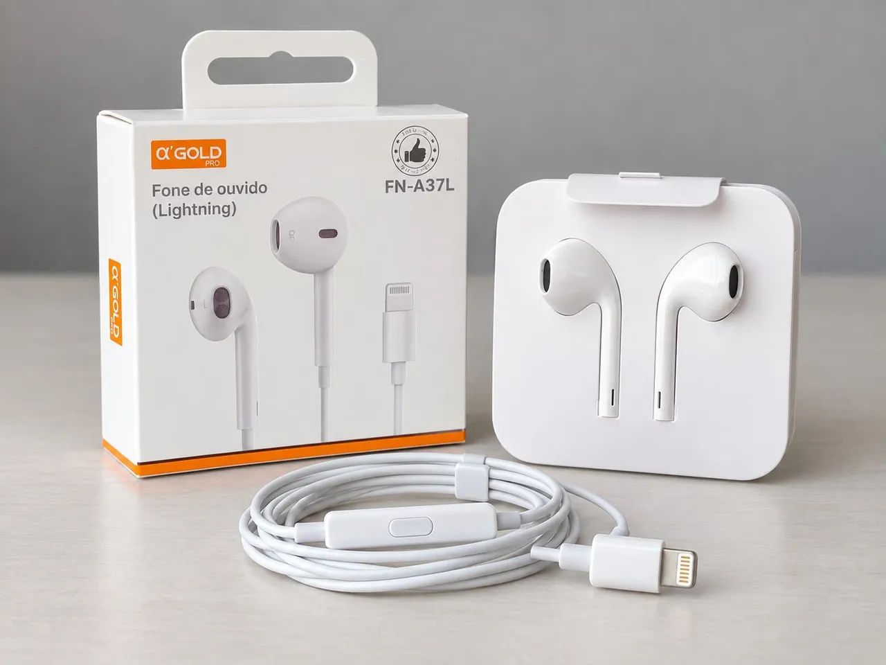 Fone de Ouvido Lightning Gold FN-A37L