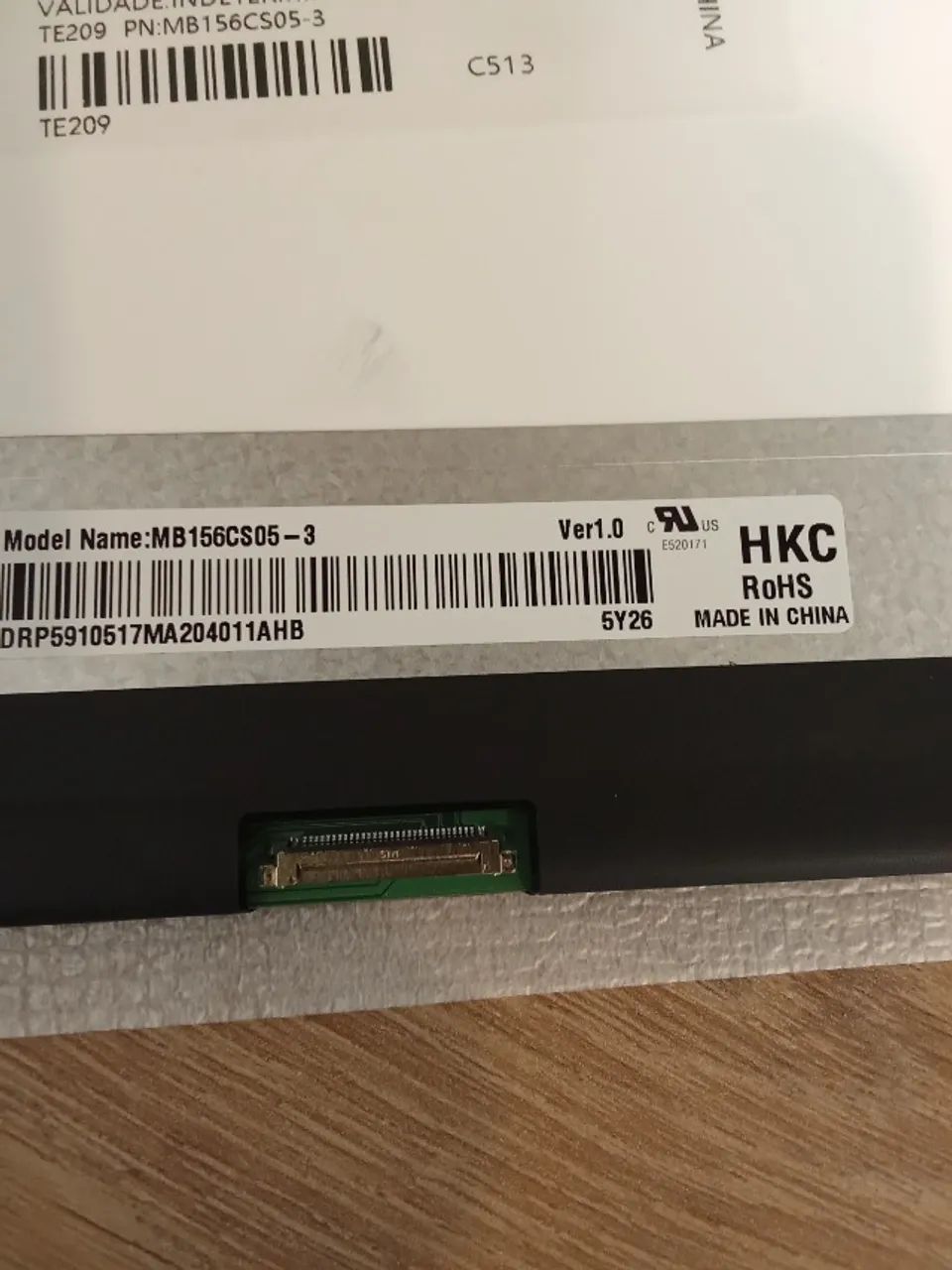 TELA LCD PARA NOTEBOOK 15,6 POLEGADAS - PART NUMBER: MB156CS05-3 - Foto 3