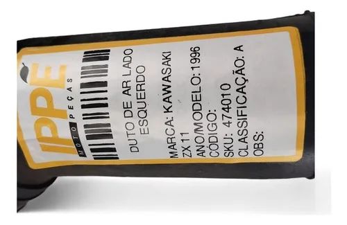 Duto De Ar Lado Esquerdo Kawasaki Zx 11 1996 - Peças para motos