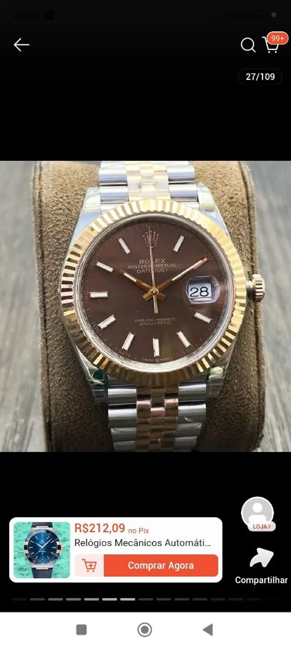 Rolex máquina automático Eta,Super clone swiss - Foto 3