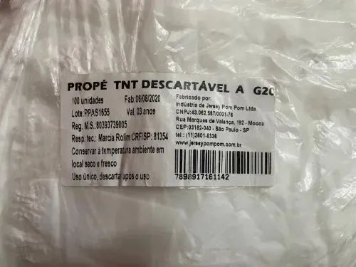 Mascara Descartável Propé TNT - Foto 4