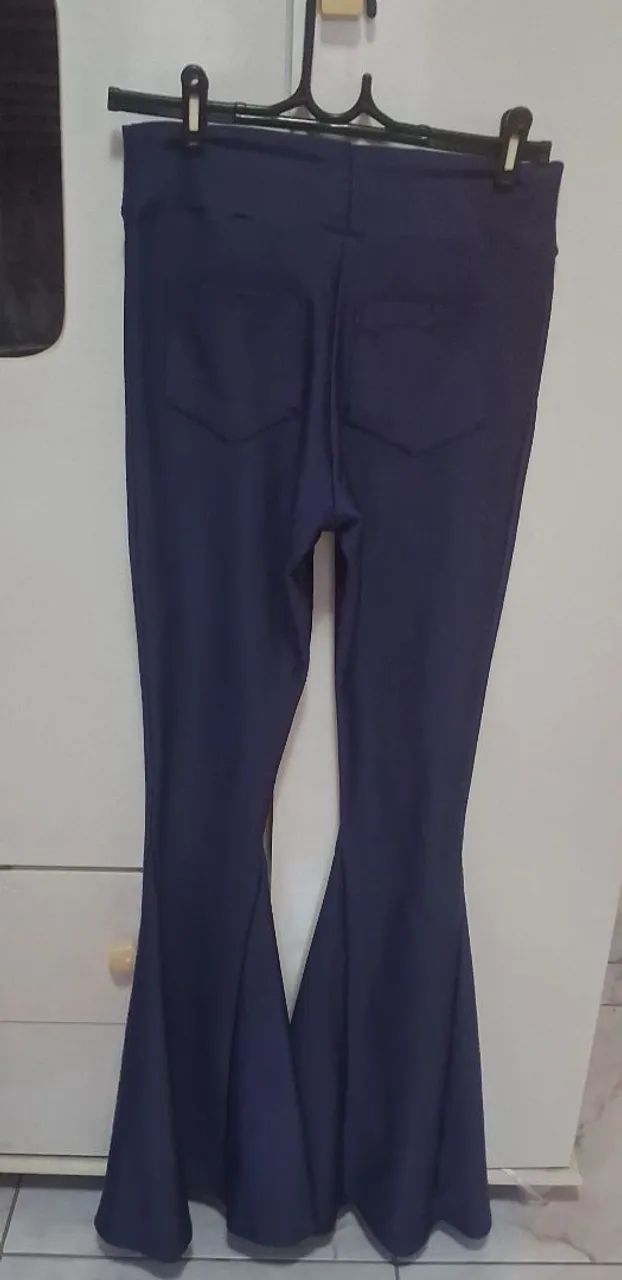 Calça azul malha incorpada  - Foto 2