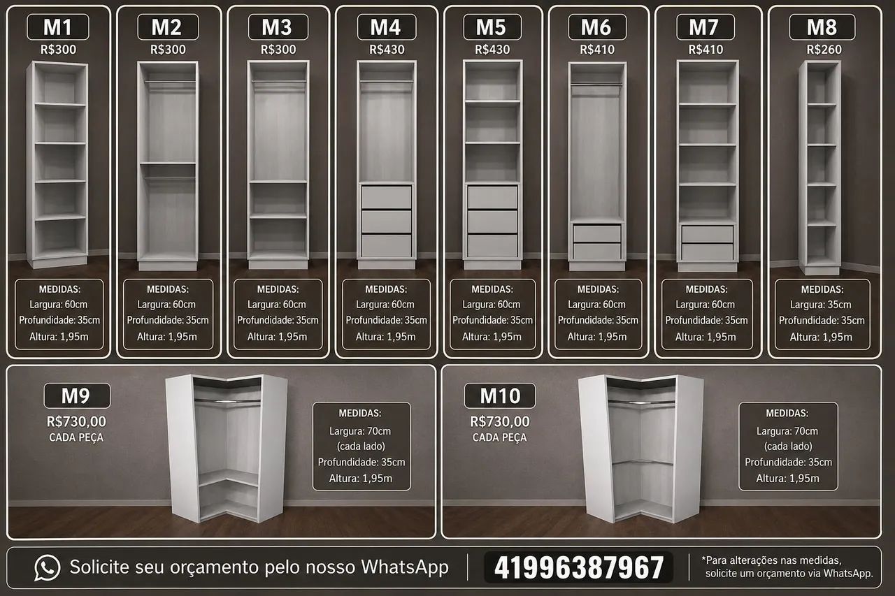 Closet direto da fábrica 
