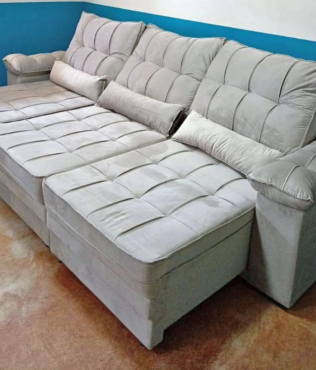 PROMOÇÃO SOFÁ RETRÁTIL E RECLINÁVEL 2.90 LARGURA FÁBRICA 