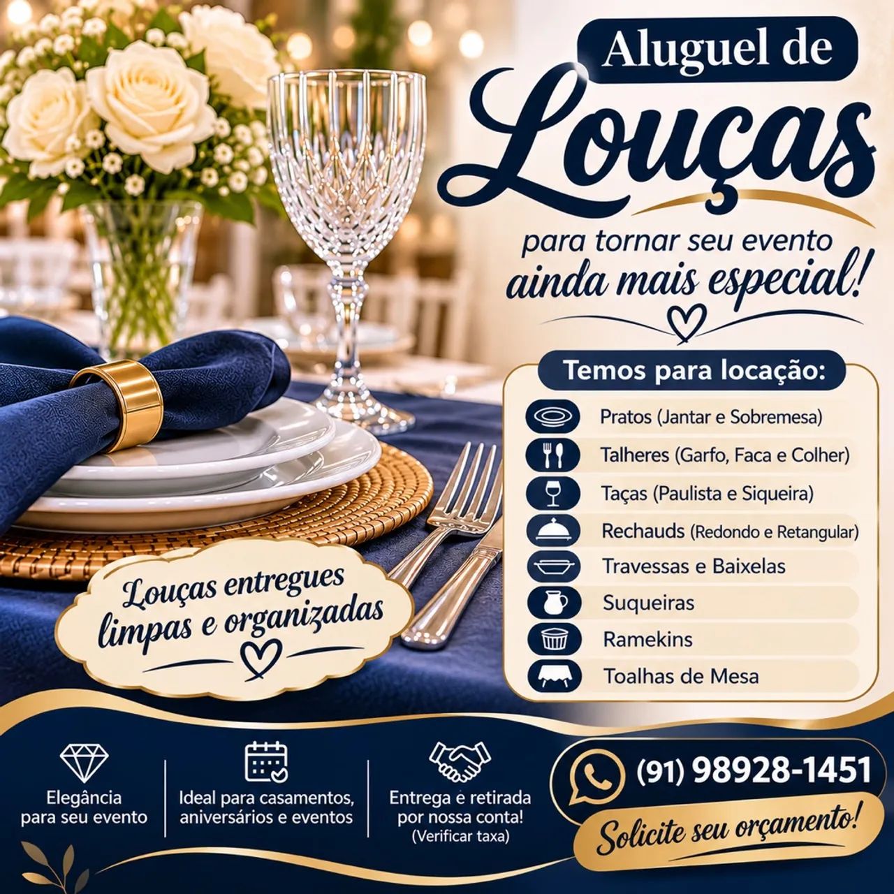 Aluguel de Louças 