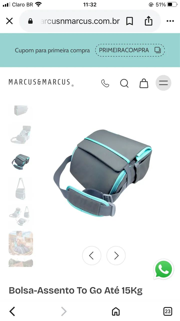Bolsa de bebê com cadeira - Foto 5