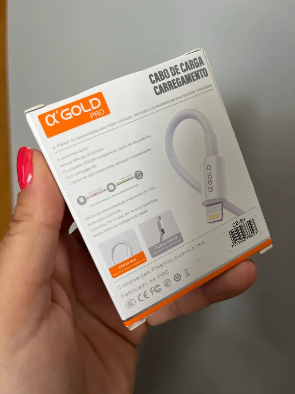 Cabo De Dados Tipoc Para Iphone 1m 30w Agold - Foto 2