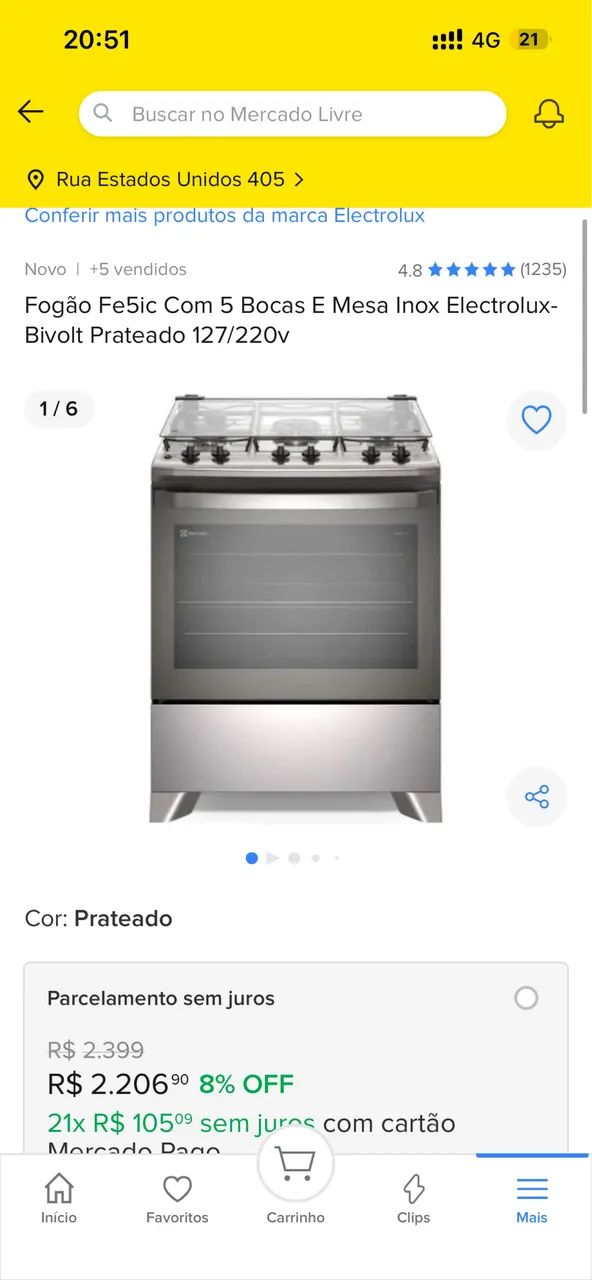 Vendo Fogão Lacrado Novo  - Foto 3