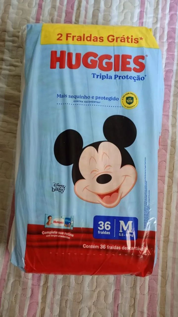 Pacotes de fraldas Huggies M - Foto 4