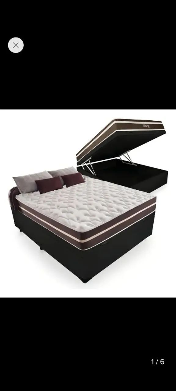 Vendo guarda roupas 3 portas,cama de casal com baú  - Foto 2