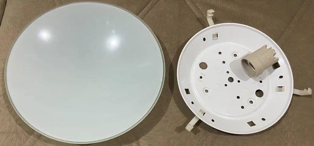 Kit com 7 Luminárias de Teto em Vidro - 25 cm e 30 cm - Foto 4