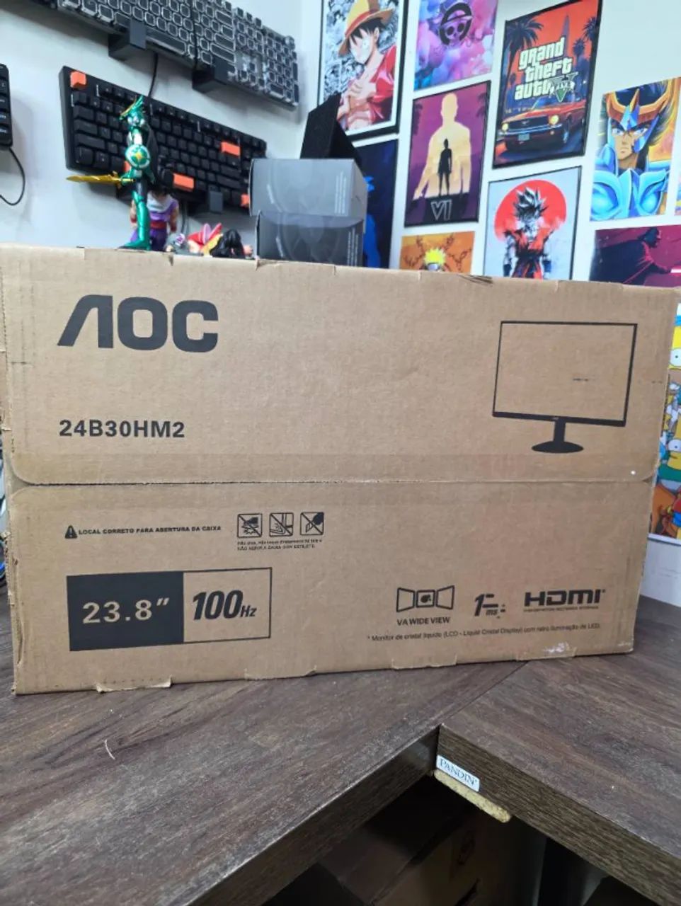 Monitor Tela PC Gamer AOC 23.8 Polegadas Full HD 100Hz 1ms Lacrado - Foto 2