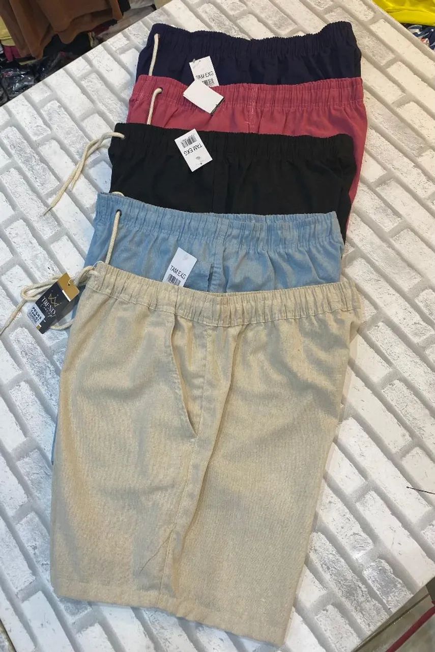 shorts linho plus sizes do g1 ao g8 - Foto 4