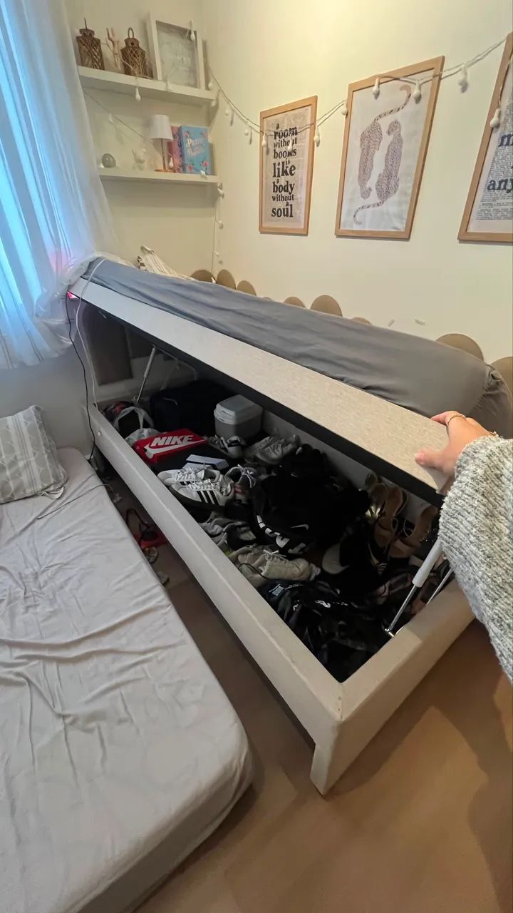 CAMA DUPLA COM BAÚ NOVÍSSIMA 