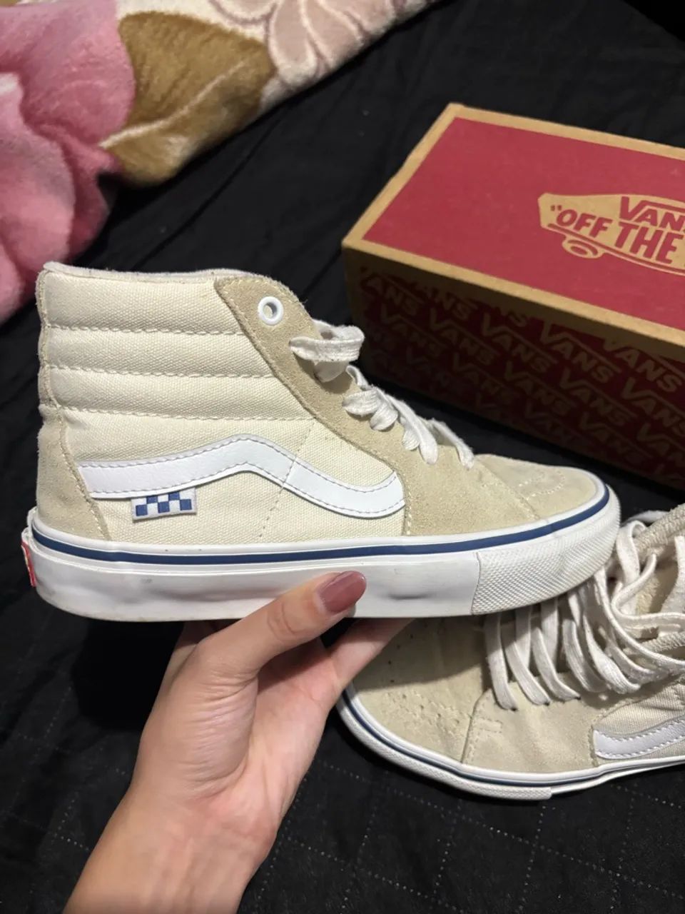 Vans sk8-Hi bege com azul importado  - Foto 2