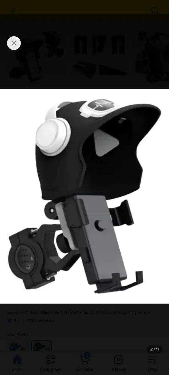Suporte para celular com capacete  - Foto 2