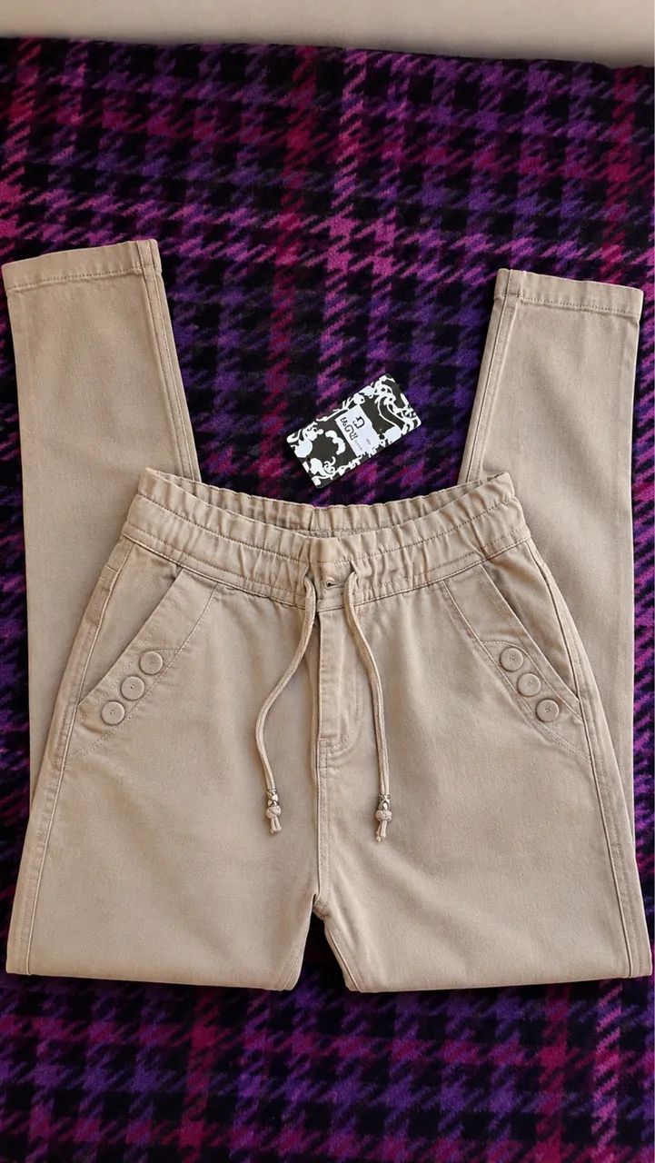 Calça Sarja Feminina Bege