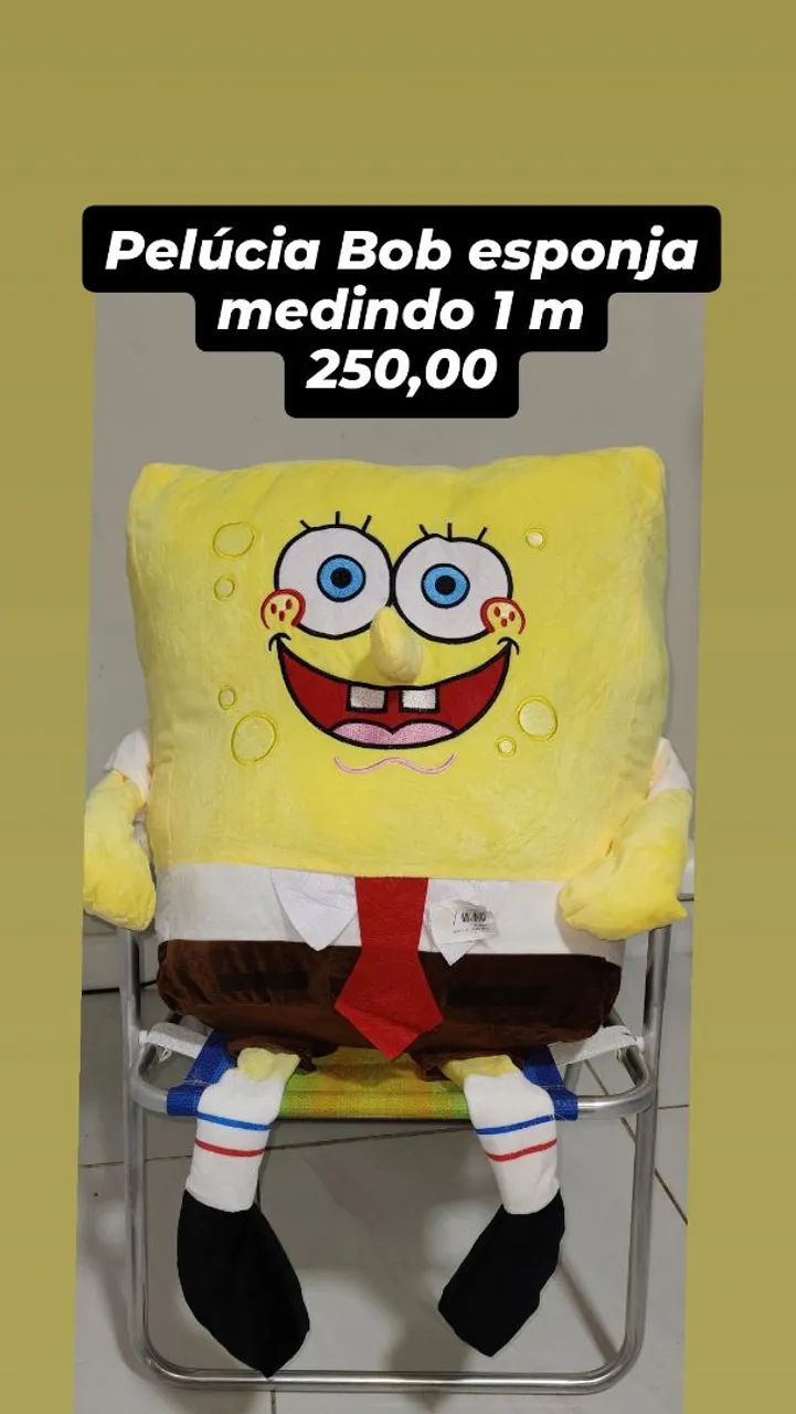Pelúcia Bob esponja medindo 1m