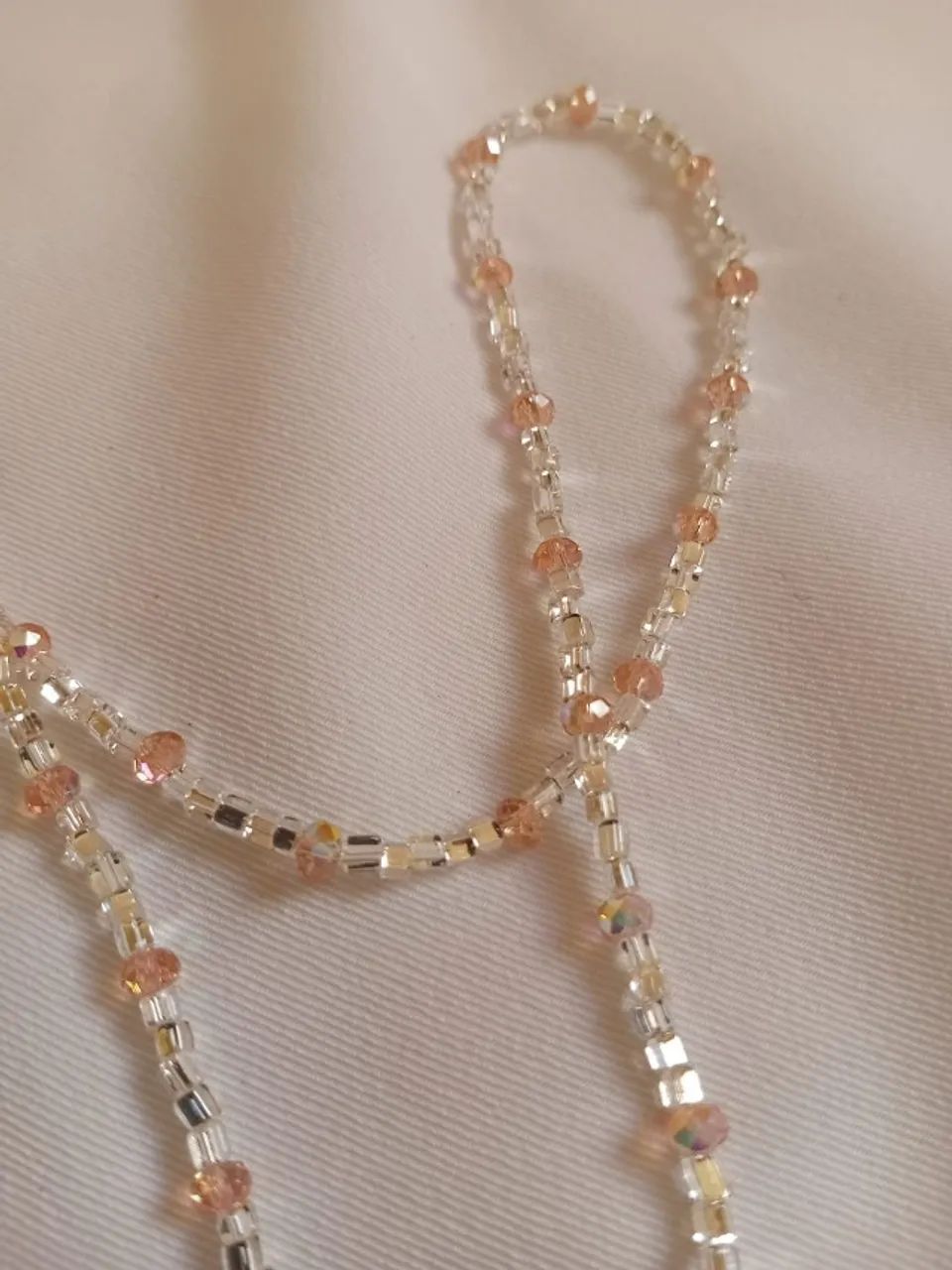Cordão óculos cristal verdadeiro rosé - Foto 2