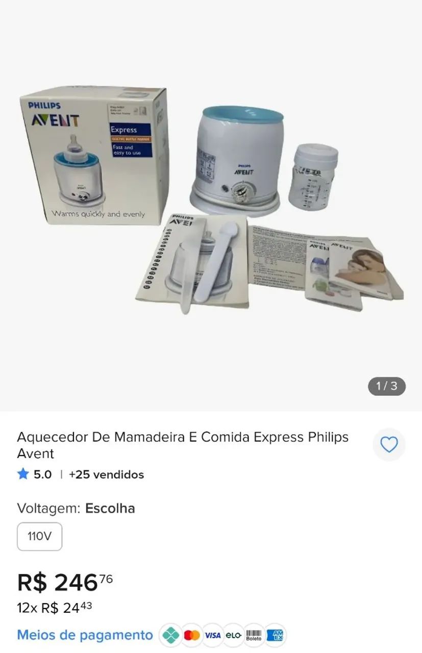Aquecedor de Mamadeira Avent - Foto 2