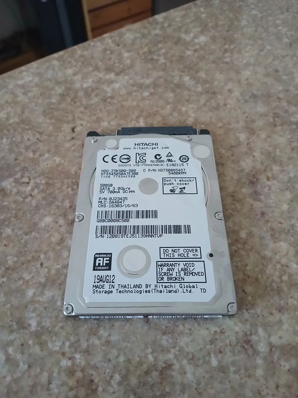 HD HITACHI 500GB - 2.5", NOTEBOOK E PC, FUNCIONANDO PERFEITAMENTE. - Foto 2