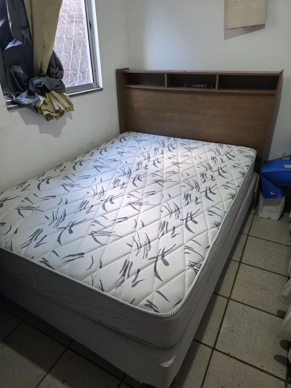 Cama Box Casal + Colchão +  Cabeceira 