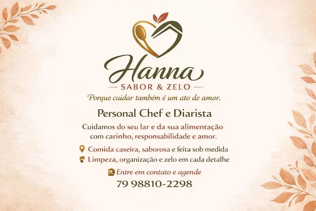 Personal chefe e diarista!