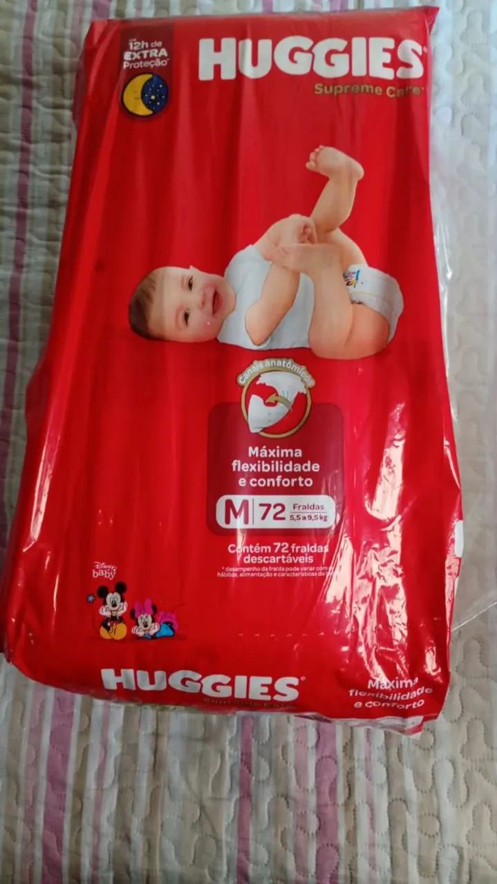 Pacotes de fraldas Huggies M - Foto 3