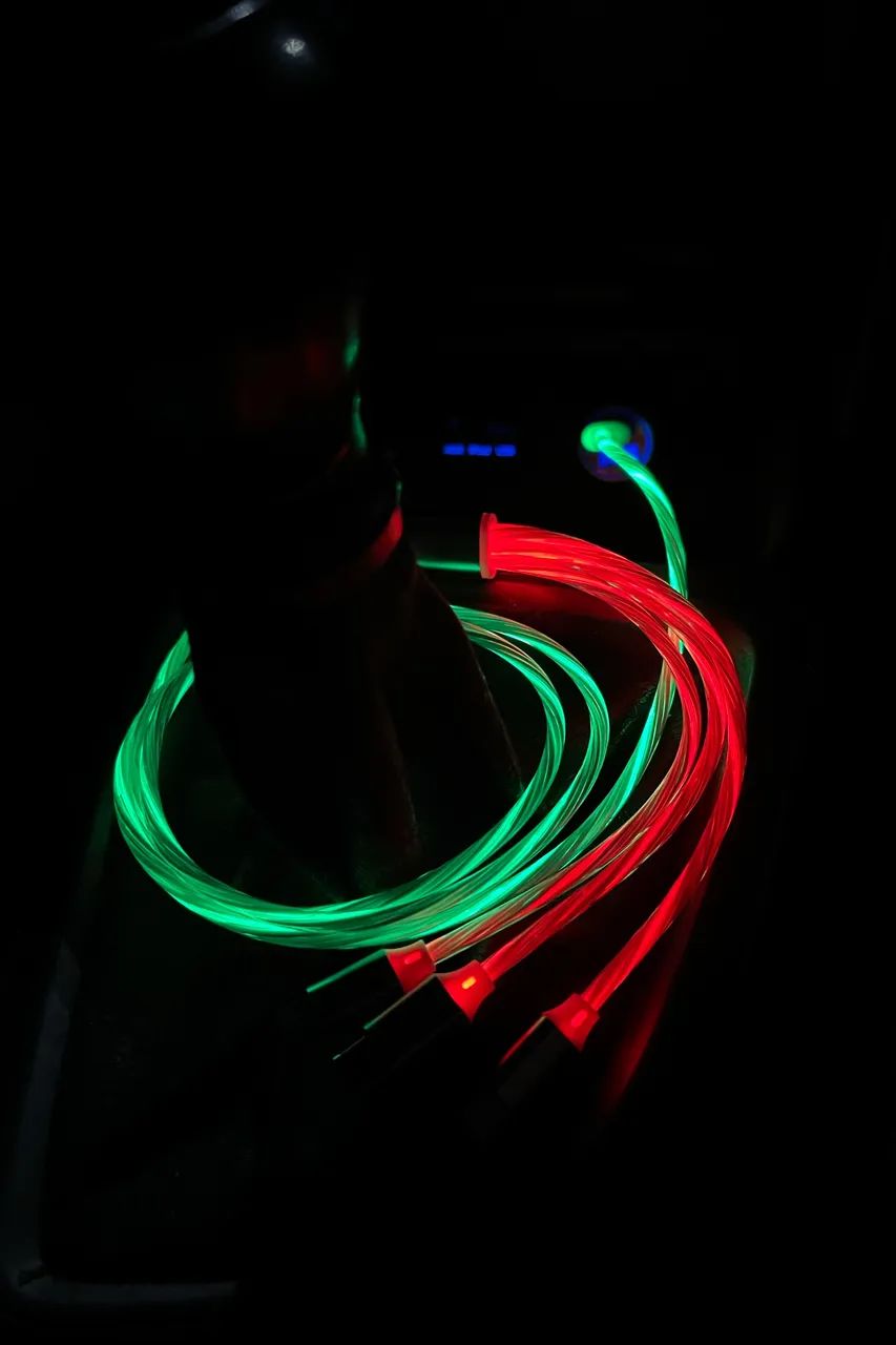 Cabo de carregamento rápido em led 